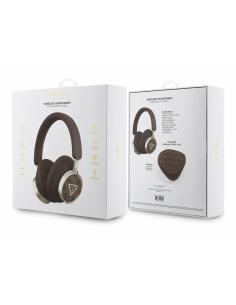 GUESS – Cascos Bluetooth ENC Marrón 45H con Estuche