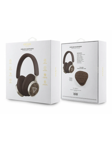 GUESS – ENC 45H Brown Bluetooth Headphones with Case