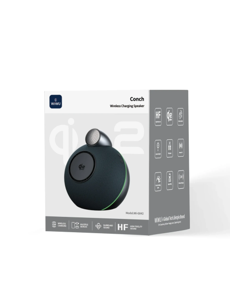 Conch Wireless Charging Speaker Qi2.2 25W - Black