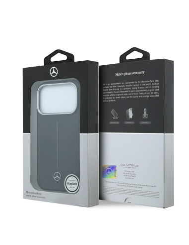 MERCEDES BENZ – Funda iPhone 17 Pro Max con MagSafe Cuero Negro
