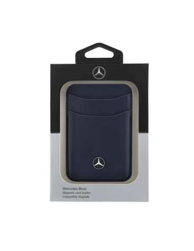 Tarjetero Mercedes-Benz con Magsafe, efecto cuero (Azul marino)