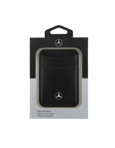 MERCEDES BENZ – Tarjetero Magnetico de Cuero Negro