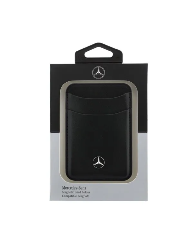 Mercedes-Benz Card Holder with MagSafe, Leather Effect (Black)