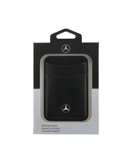 Tarjetero Mercedes-Benz con Magsafe, efecto cuero (Negro)