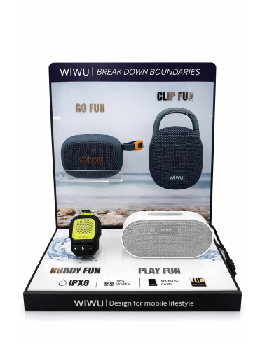 Pack 6 de cada altavoz SPK001+H3+H1+H8+Expositor de regalo
