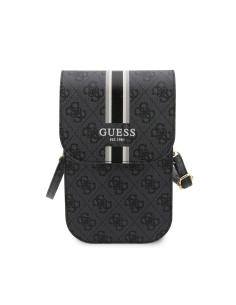 GUESS – Bolso Universal Negra con Correa y Tarjetero para Teléfono