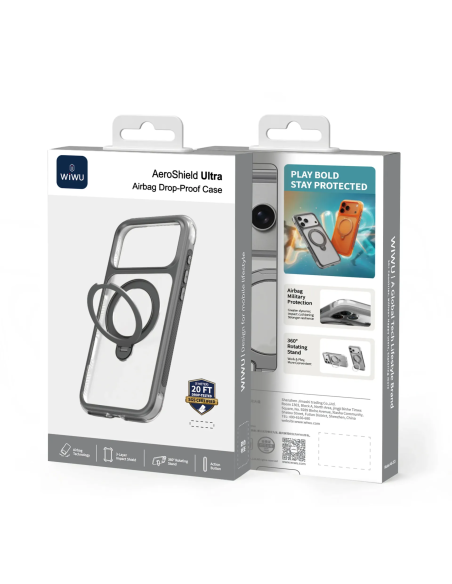 Funda iPhone 17 Pro Max Aero Shield pro Premium Gris