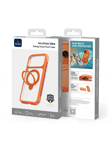 Funda iPhone 17 Pro Max Aero Shield pro Premium Naranja