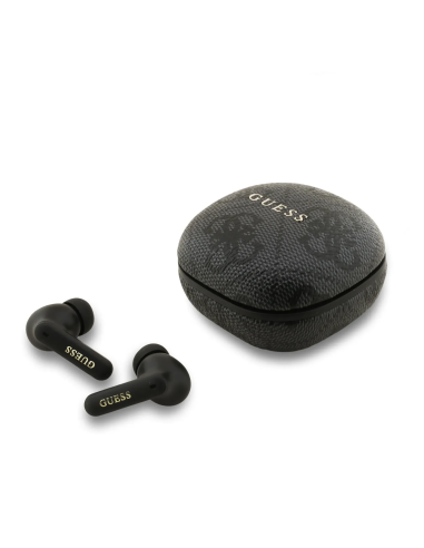 GUESS TWS ENC PU 4G Classic Metal Logo (Black)