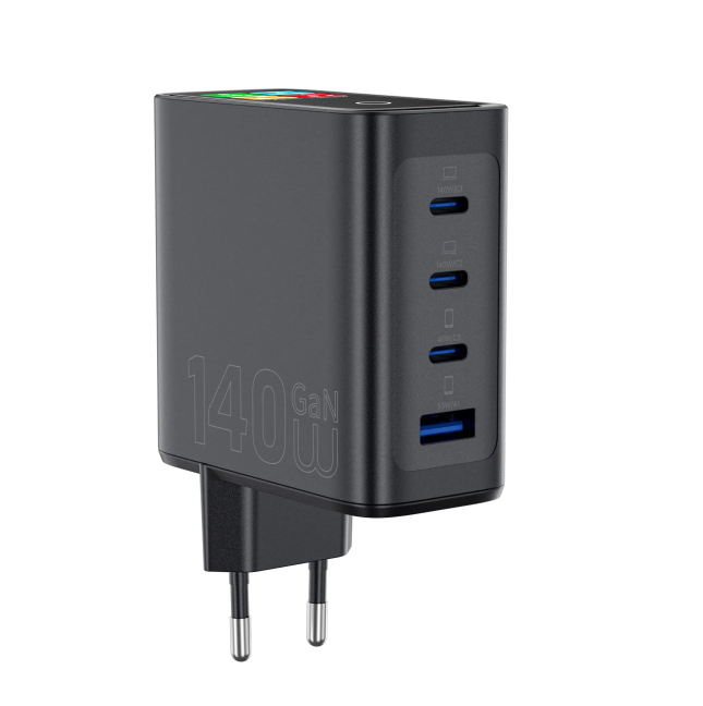 140W PD/QC con Pantalla Inteligente GaN