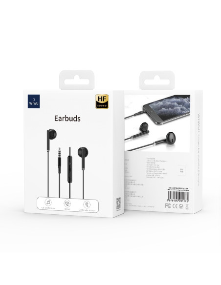 Auriculares con Cable de 3,5 mm Negro