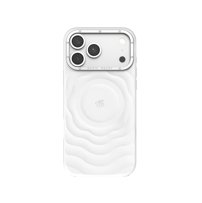 Funda iPhone 17 Pro Max/18 Pro Max Magic Merry (Blanco nube)