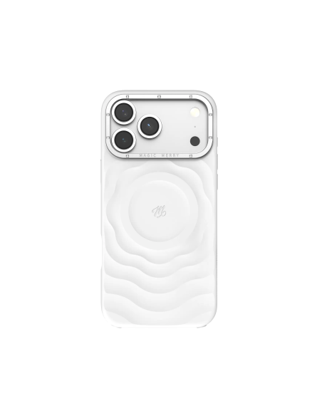 Funda iPhone 17 Pro Max/18 Pro Max Magic Merry (Blanco nube)