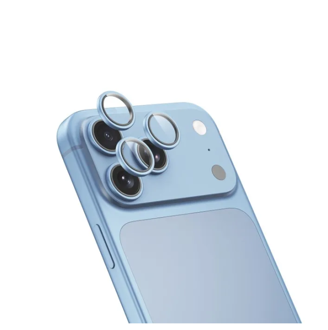 Protector de lentes iPhone 18 Pro/18 Pro Max Titan 3D (Azul claro)