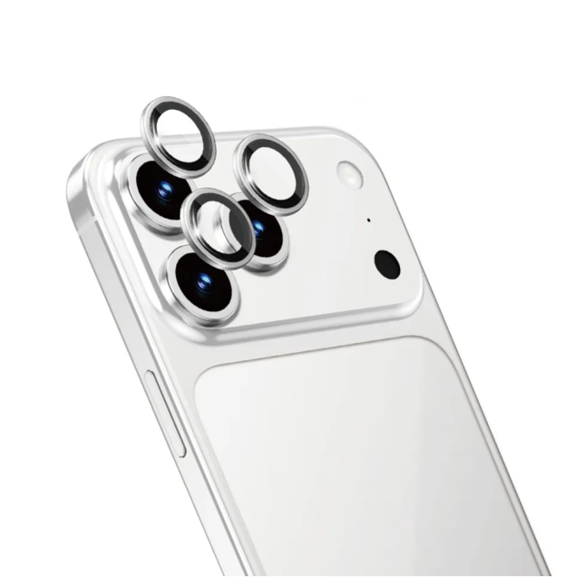 Protector de lentes iPhone 18 Pro/18 Pro Max Titan 3D (Plata)