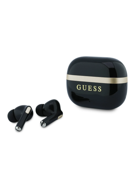 Auriculares TWS Guess Logo Dorado Negro | WiWU Mayorista B2B