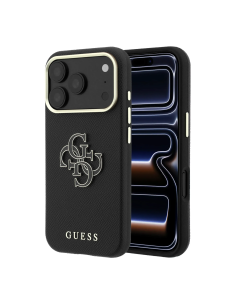 Funda Guess iPhone 18/17 Pro Max Logo 4G Negra | WiWU B2B Mayorista