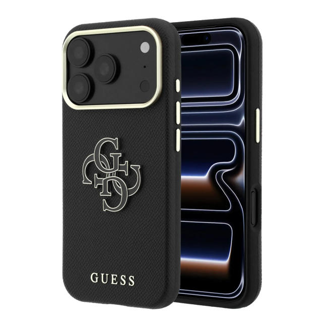 Funda Guess iPhone 18/17 Pro Max Logo 4G Negra | WiWU B2B Mayorista