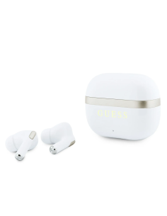 Auriculares TWS Guess Logo Dorado Blanco | WiWU Mayorista B2B