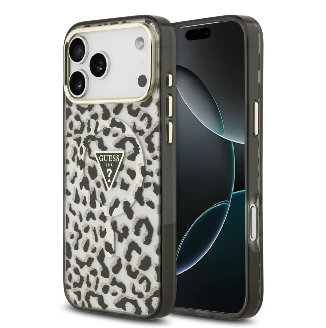 Funda Guess iPhone 18/17 Pro Max MagSafe Leopardo Negro | WiWU B2B