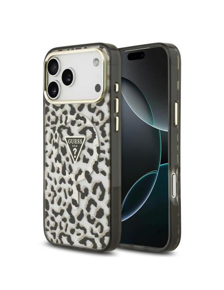 Funda Guess iPhone 18/17 Pro Max MagSafe Leopardo Negro | WiWU B2B