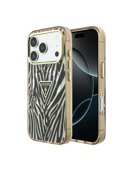 Funda Guess iPhone 18/17 Pro Max MagSafe Cebra Glitter | WiWU B2B