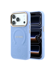 Funda Guess iPhone 18/17 Pro Saffiano Peonía Azul Claro | WiWU B2B