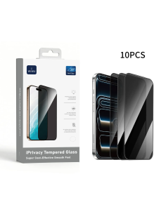 (Pack 10) Cristal templado para iPhone 18 Pro privacidad 2.5D