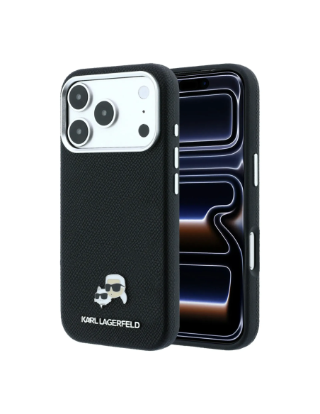 Funda Karl Lagerfeld para iPhone 18 Pro Max/17 Pro Max con Magsafe PU granulado (Negro)