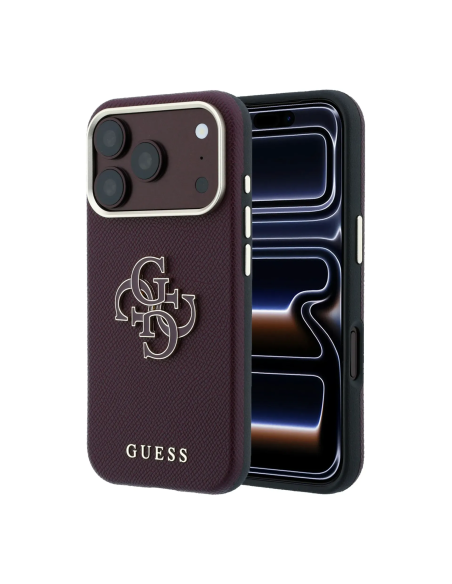 Funda Guess iPhone 18/17 Pro Max Logo 4G Burdeos | WiWU B2B Mayorista