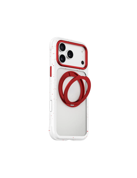 Funda iPhone 18/17 Pro Max Soporte MagSafe AreoArmor Blanco/Rojo | WiWU