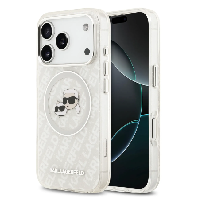 Karl Lagerfeld case for iPhone 18 Pro Max/17 Pro Max with Magsafe IML and glossy K&C logo