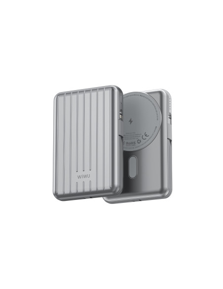 Retro External Battery 10,000mAH Silver