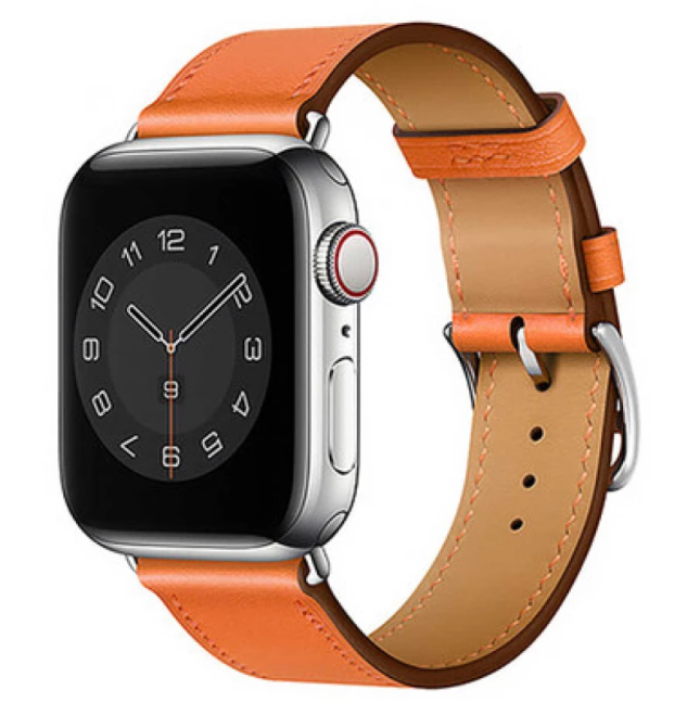 38/40/41mm Correa Naranja Piel iWatch
