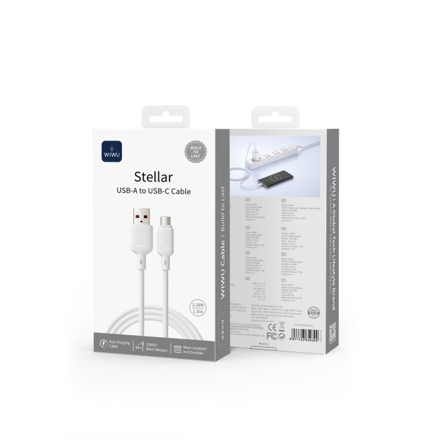 Cable USB-A a USB-C 2,1 A Stellar de Carga y Datos (1 m) | WiWU