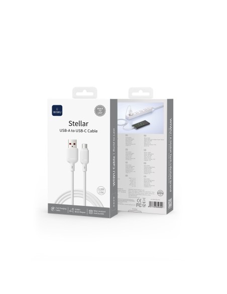 Cable USB-A a USB-C 2,1 A Stellar de Carga y Datos (1 m) | WiWU