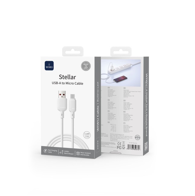 Cable USB-A a Micro USB 2,1 A Stellar Carga y Datos (1 m) | WiWU