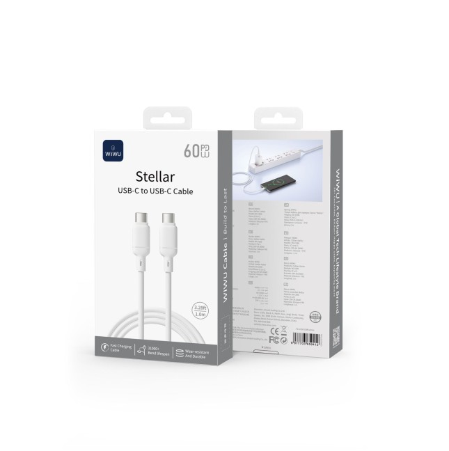 Cable USB-C a USB-C 60 W Stellar Carga Rápida (1 m) | WiWU