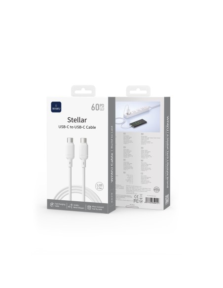 Stellar 60 W USB-C to USB-C Fast Charging Cable (1 m) | WiWU