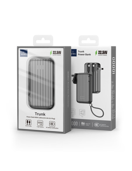 Trunk Series 22.5W 10,000mAh External Battery Silver