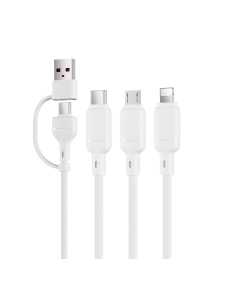 Cable 2 en 2 USB-A/C a Micro/Lightning 2,1 A Stellar (1,2 m) | WiWU