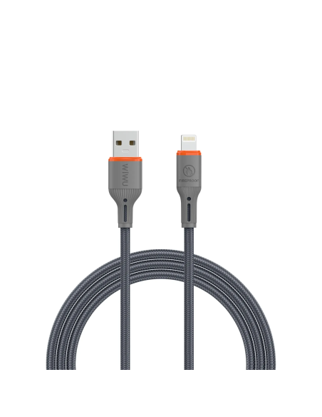 Cable USB-A a Lightning 2,1 A FlameGuard Gris (1,2 m) | WiWU