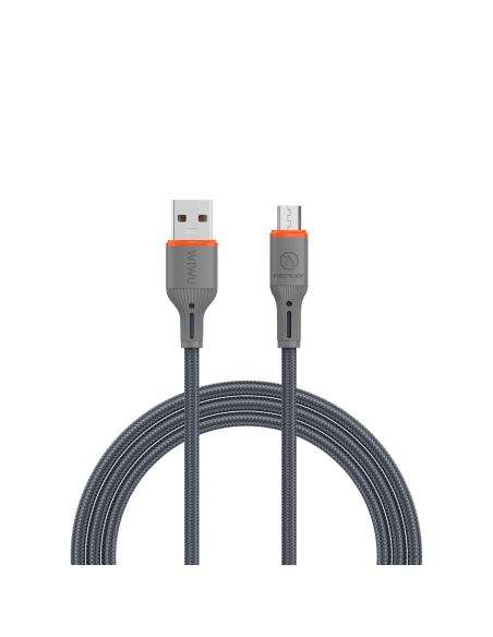 Cable USB-A a Micro USB 2,1 A FlameGuard Gris (1,2 m) | WiWU