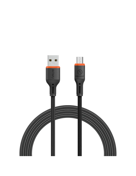 FlameGuard Black USB-A to Micro USB Cable, 2.1 A (1.2 m) | WiWU