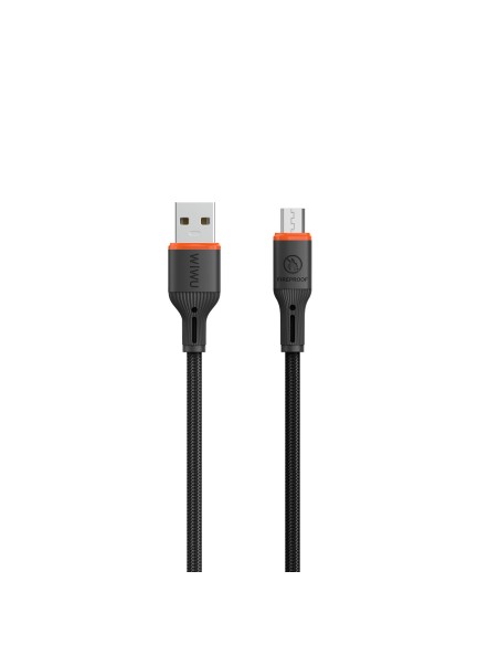 Cable USB-A a Micro USB 2,1 A FlameGuard Negro (1,2 m) | WiWU