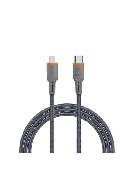Cable USB-C a USB-C 60 W FlameGuard Gris (1,2 m) | WiWU