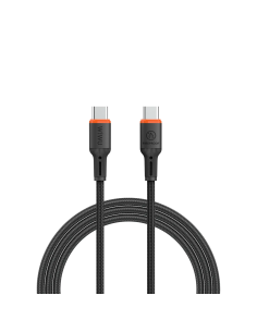 Cable USB-C a USB-C 60 W FlameGuard Negro (1,2 m) | WiWU