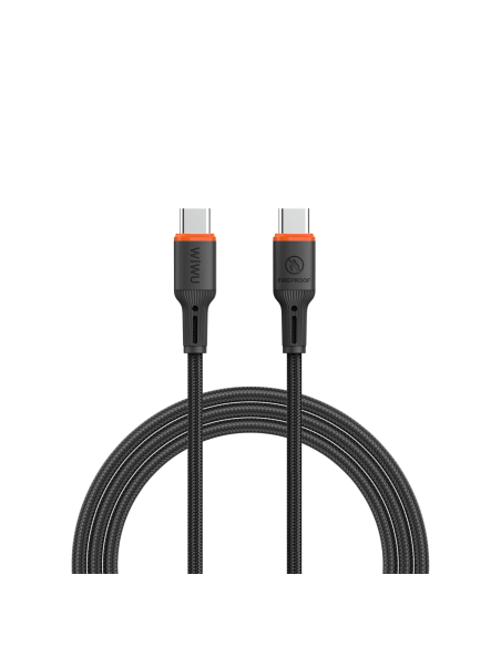 Cable USB-C a USB-C 60 W FlameGuard Negro (1,2 m) | WiWU