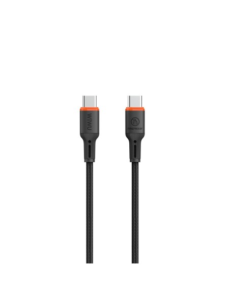 Cable USB-C a USB-C 60 W FlameGuard Negro (1,2 m) | WiWU