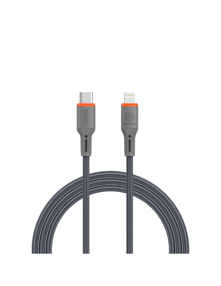 Cable USB-C a Lightning 27 W FlameGuard Gris (1,2 m) | WiWU
